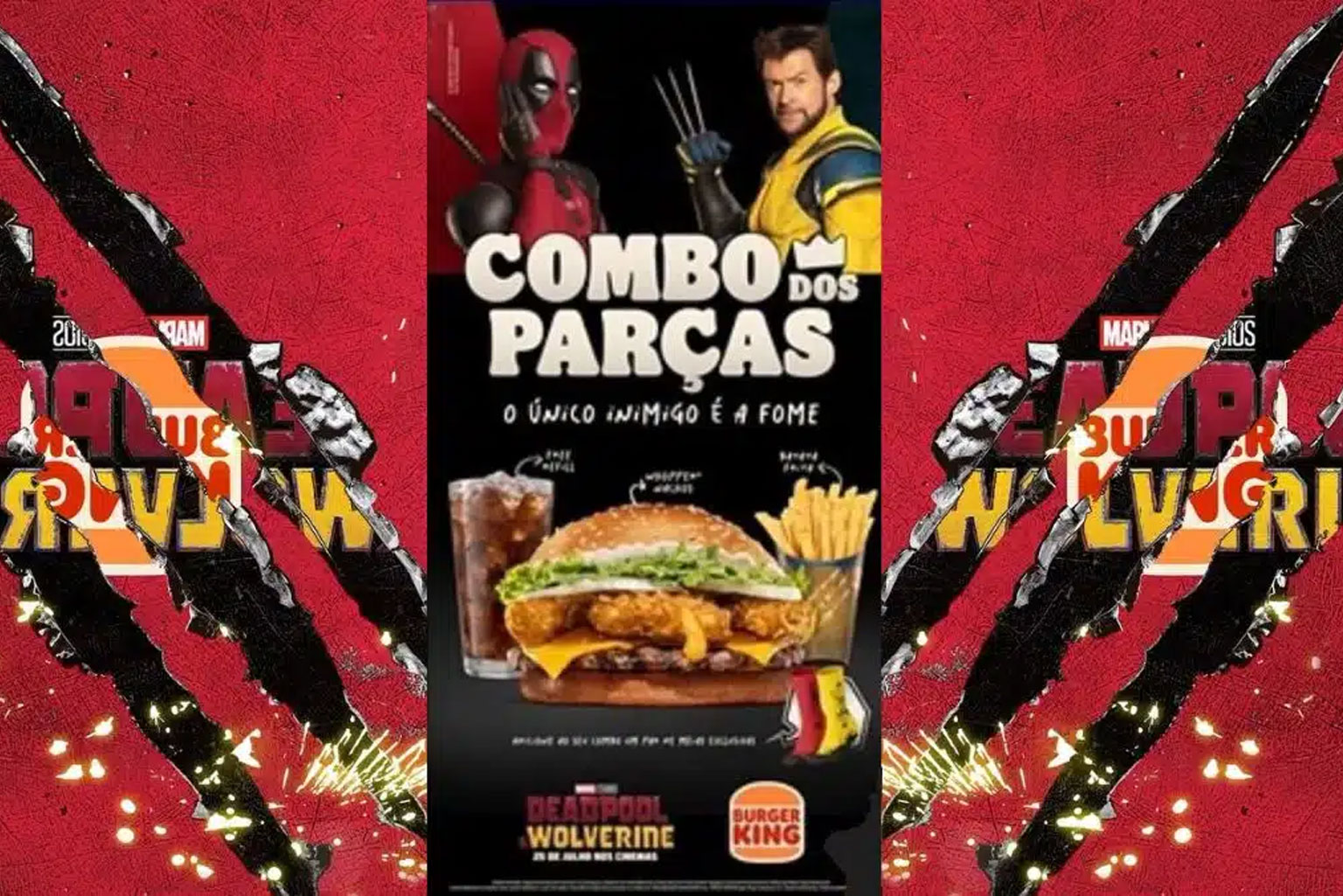 Burger King irá lançar ‘Combo dos Parças’ para Deadpool e Wolverine