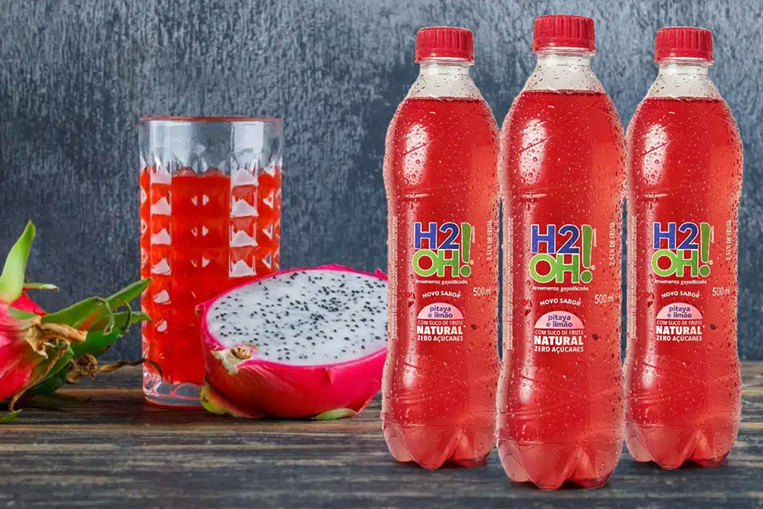 Limão e Pitaya: novo sabor de H2OH!